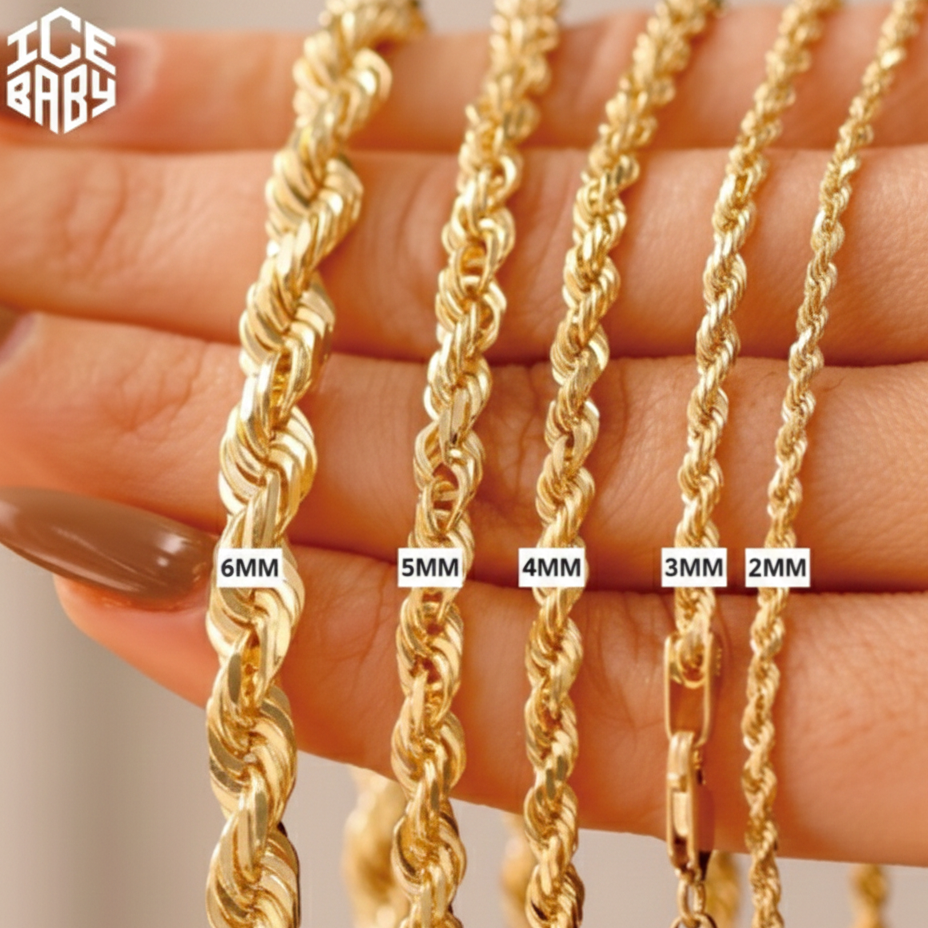 Cadena Rope 2 mm Oro 18K