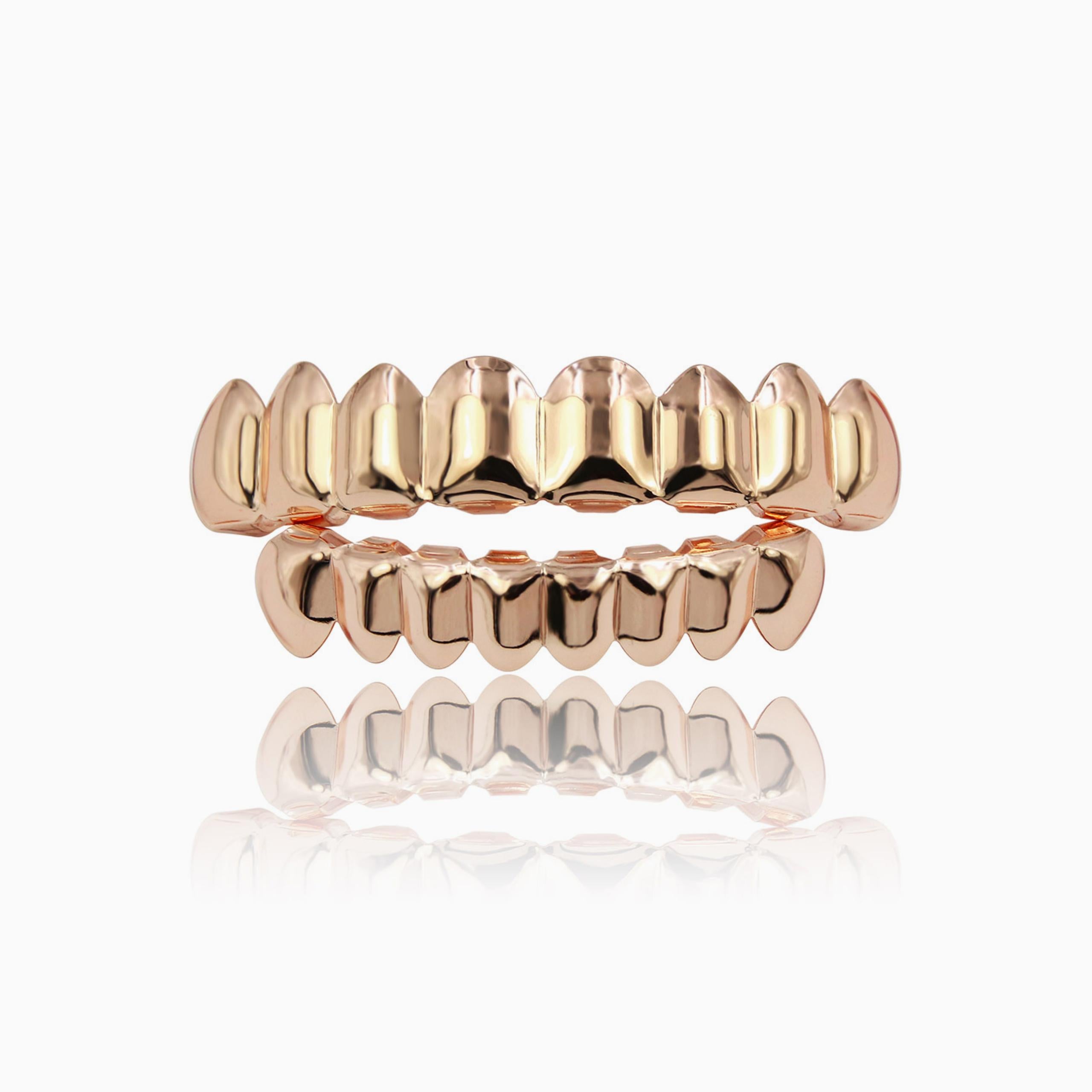 Grillz 8 Dientes Oro Rosa