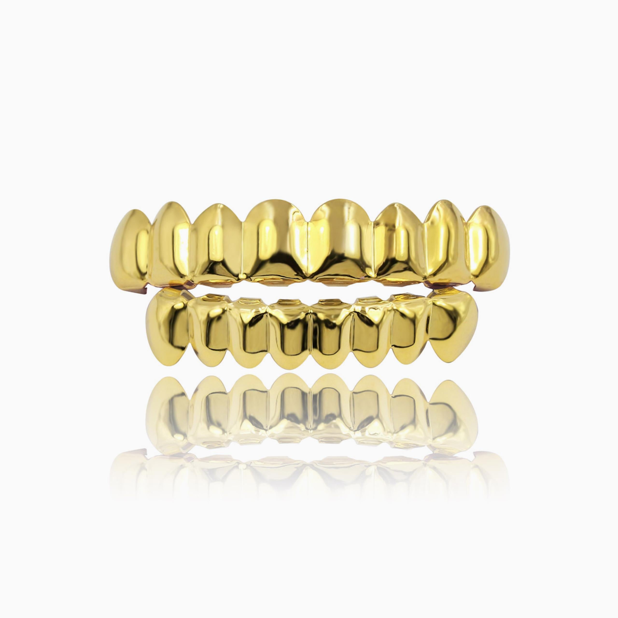 Grillz 8 Dientes Oro 18K
