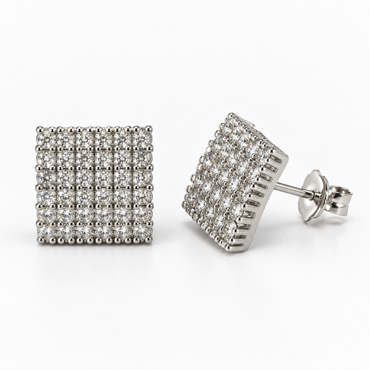 Square Earrings – 925 Sterling Silver
