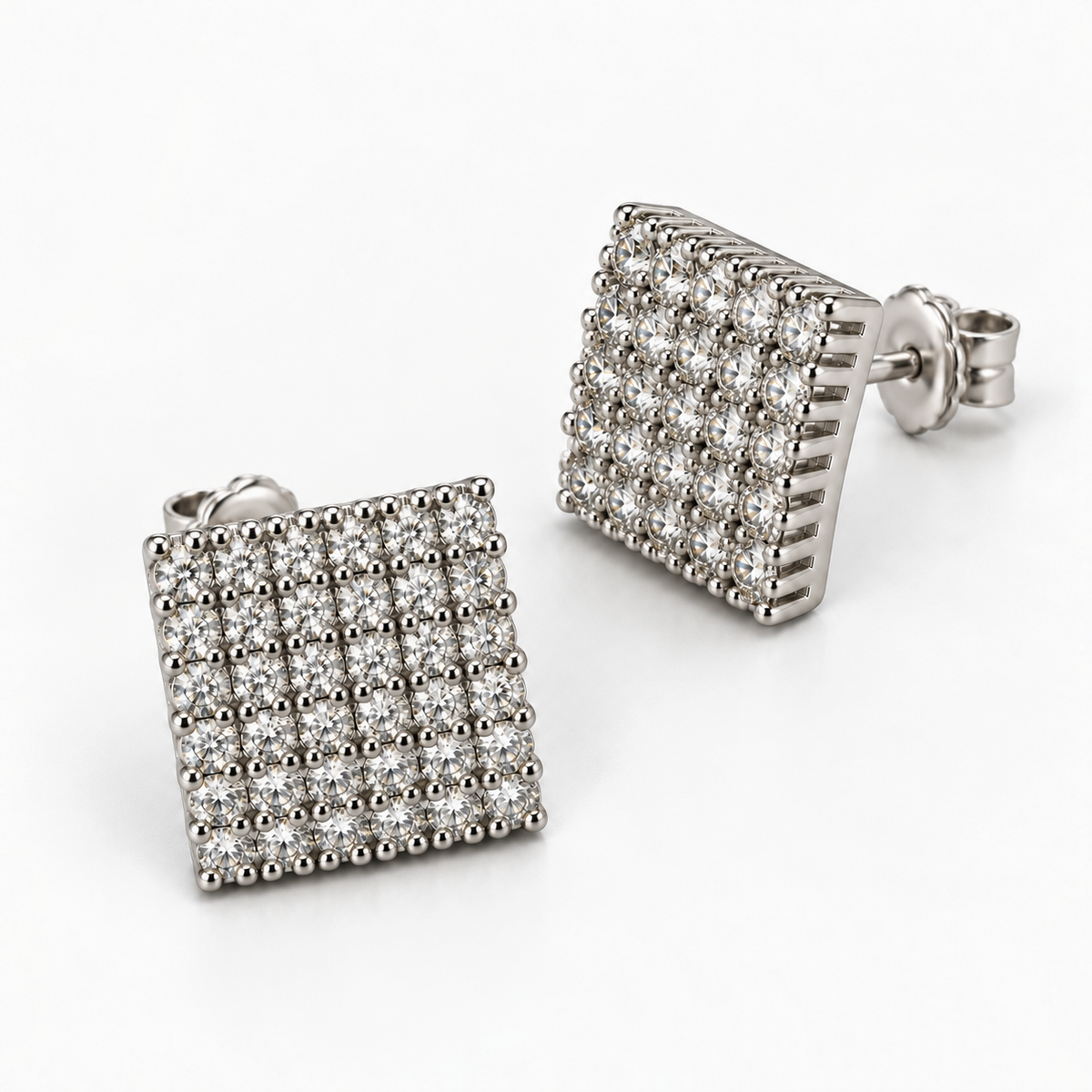 Pendientes Cuadrados Plata 925