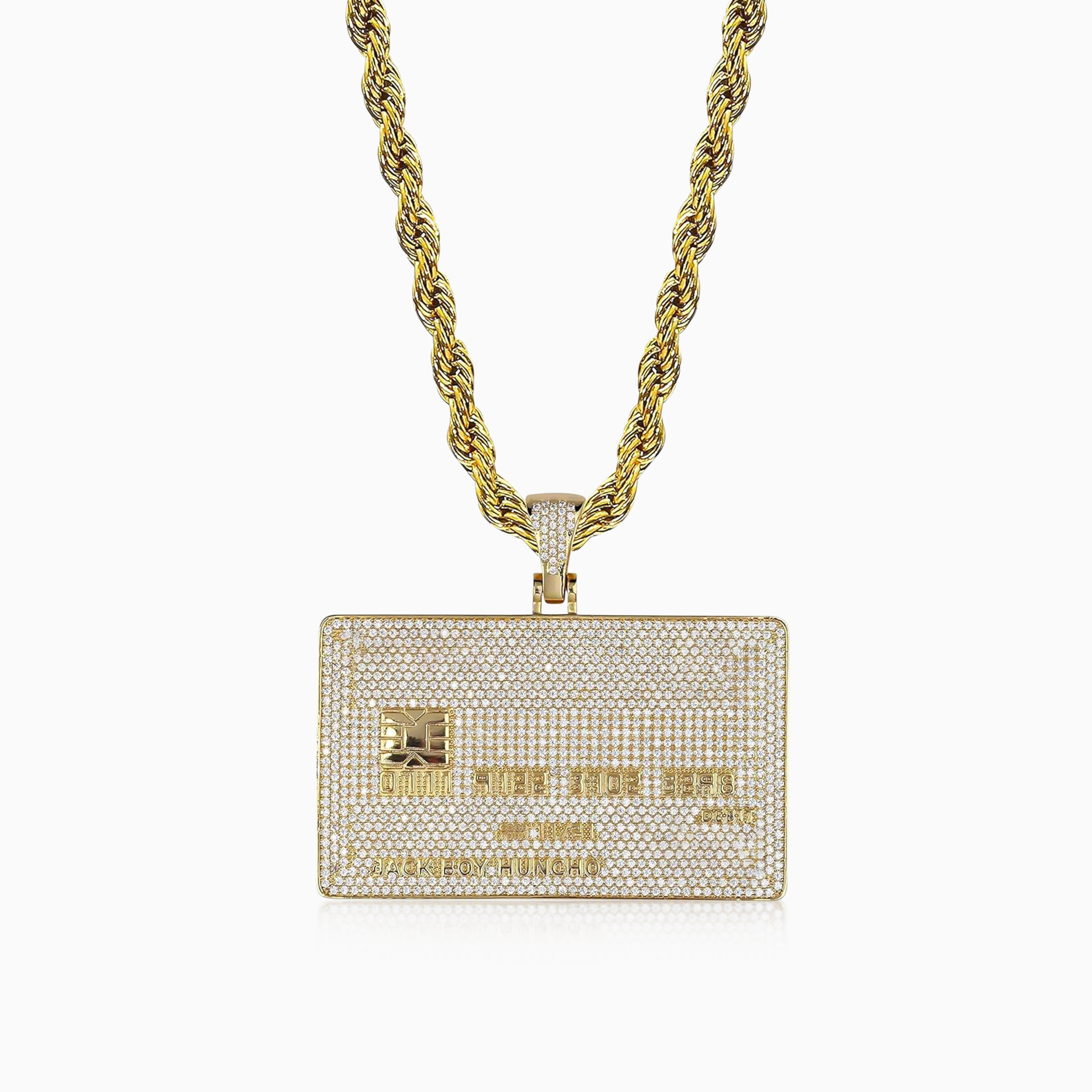 18K Gold Credit Card Pendant