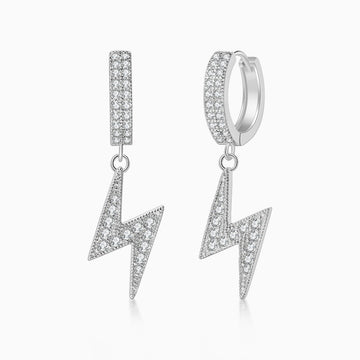 Pendientes Rayo Colgante Plata 925 de Ice Baby