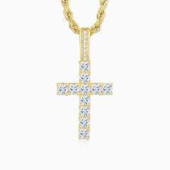 18K Gold Cross Pendant
