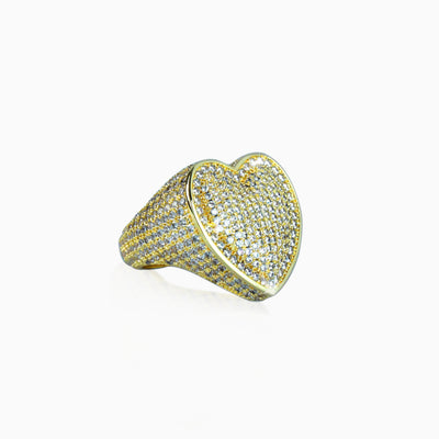 Anillo Ice Corazón Oro 18K