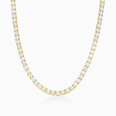 Tennis Chain VVS Moissanite – 925 Silver 18K Gold