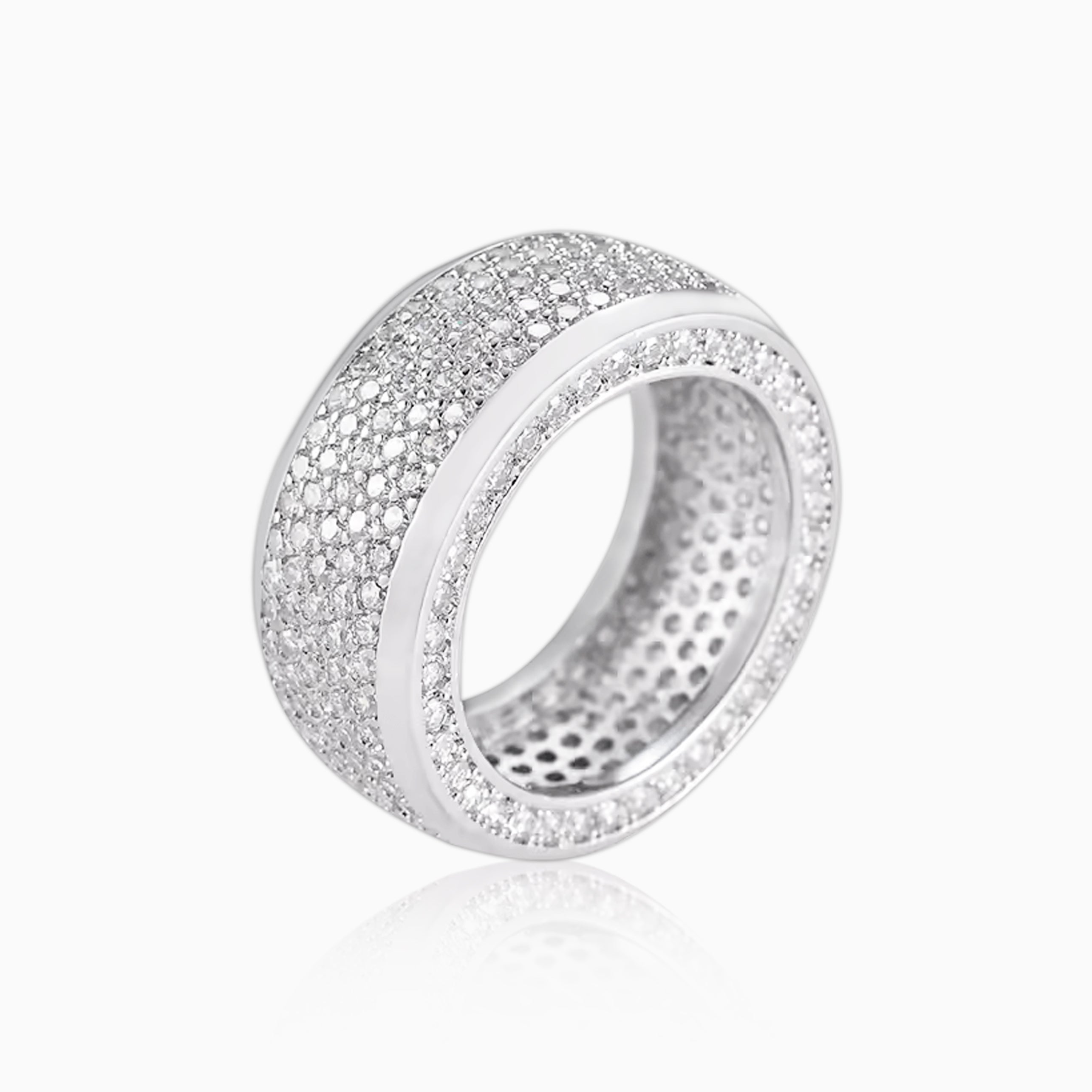 Ice Band Deluxe White Gold Ring
