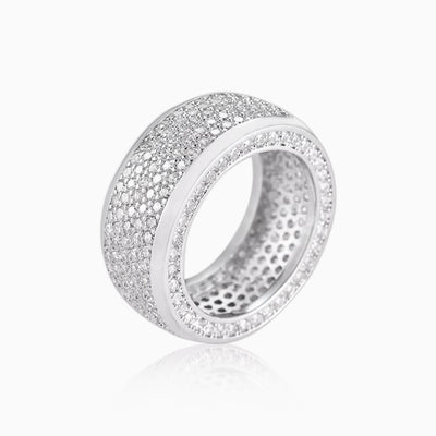 Anillo Ice Band Deluxe Oro Blanco