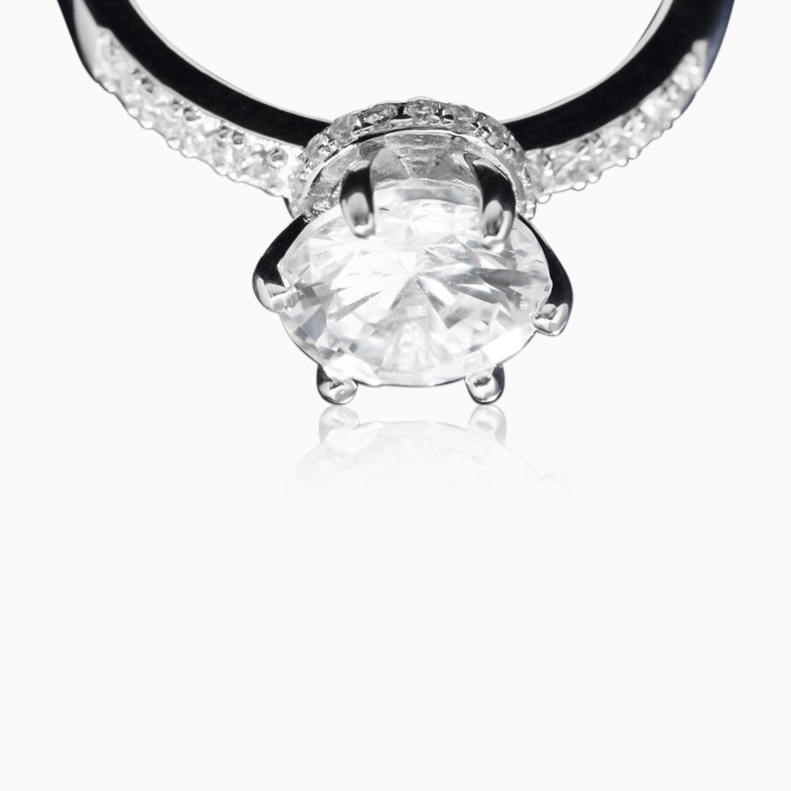 Ice VVS Moissanite + 925 Silver Women's Ring