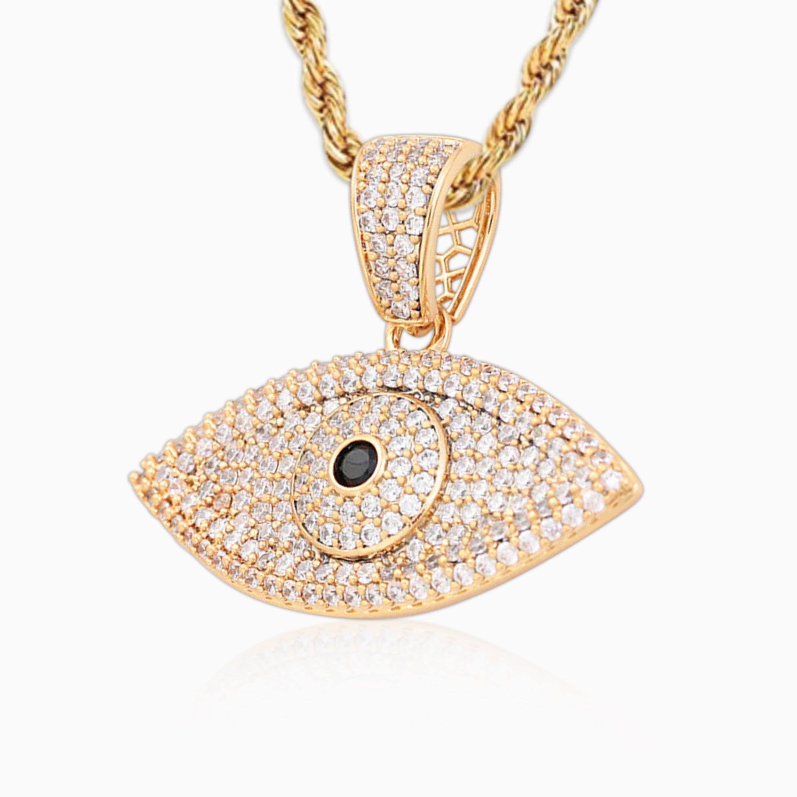 18K Gold Evil Eye Pendant