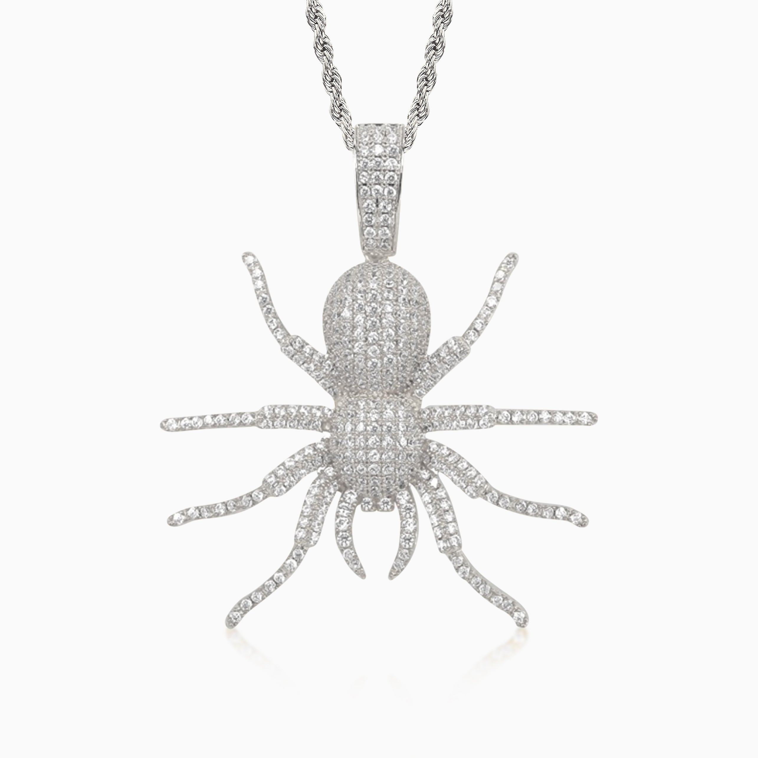 White Gold Spider Pendant