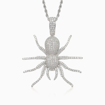 White Gold Spider Pendant