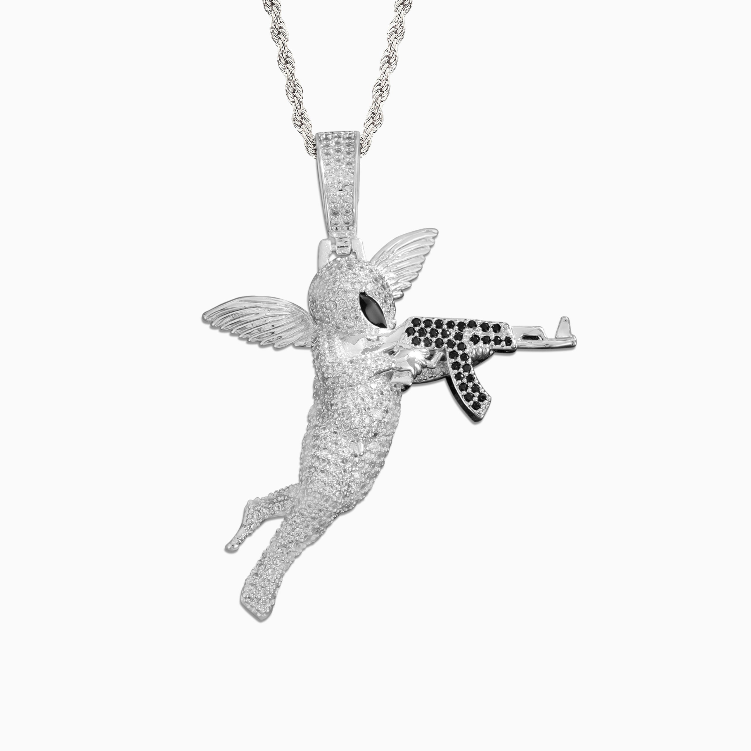 Ak-Alien White Gold Pendant