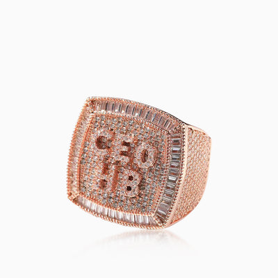 Anillo Personalizado Baguettes Oro