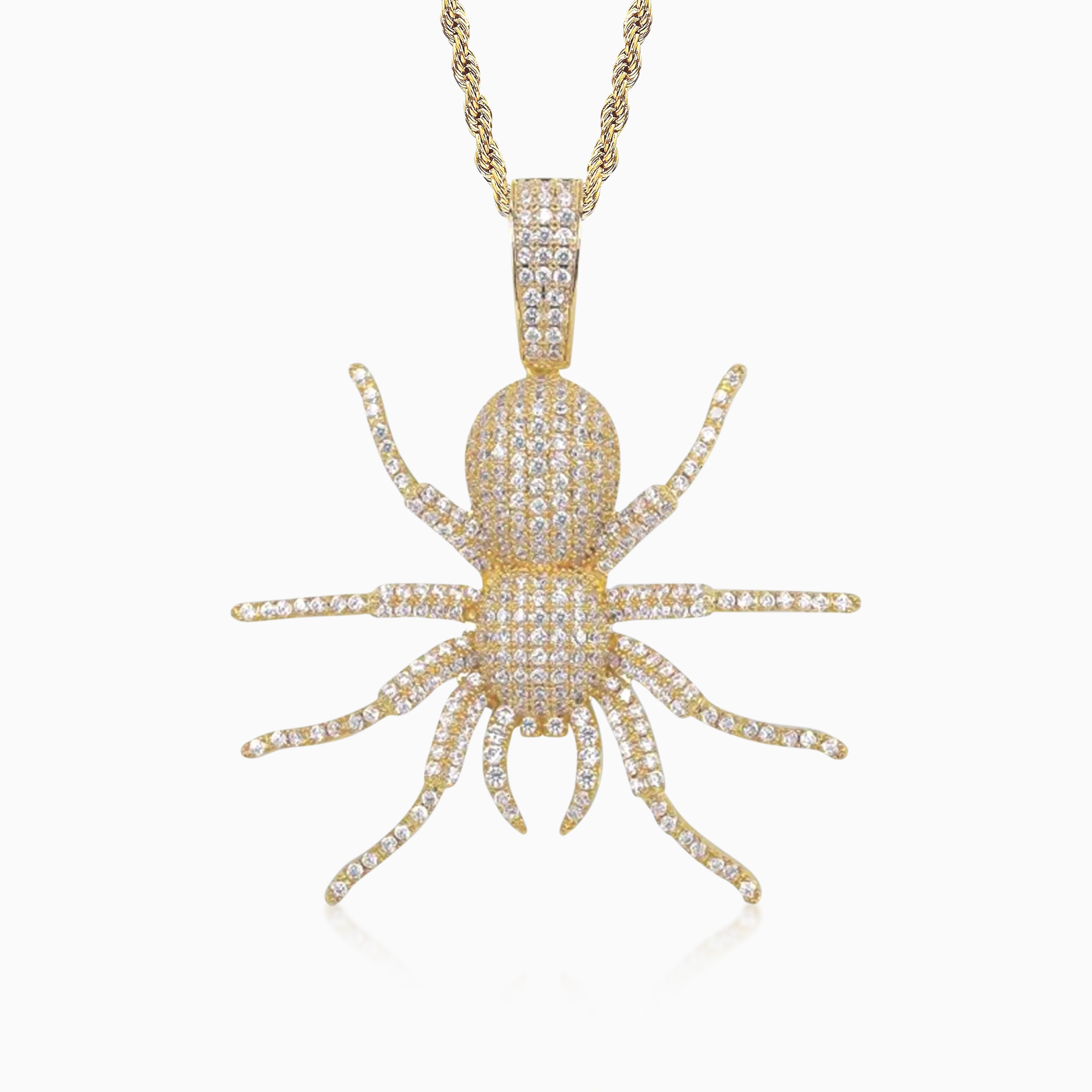 18K Gold Spider Pendant