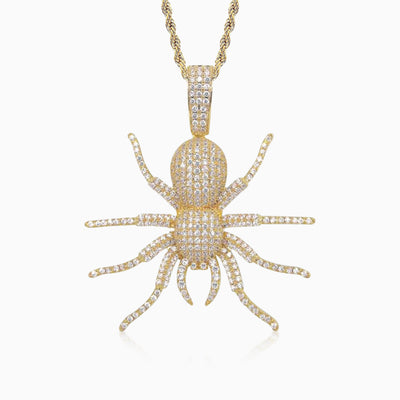 18K Gold Spider Pendant