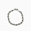 Brazalete Rope 6 Mm Oro Blanco