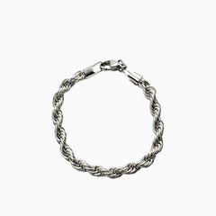 Brazalete Rope 6 Mm Oro Blanco