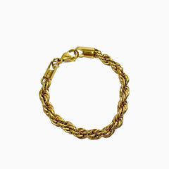 Brazalete Rope 6 Mm Oro 18K