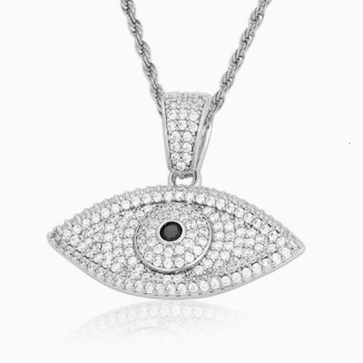 Colgante Evil Eye Oro Blanco