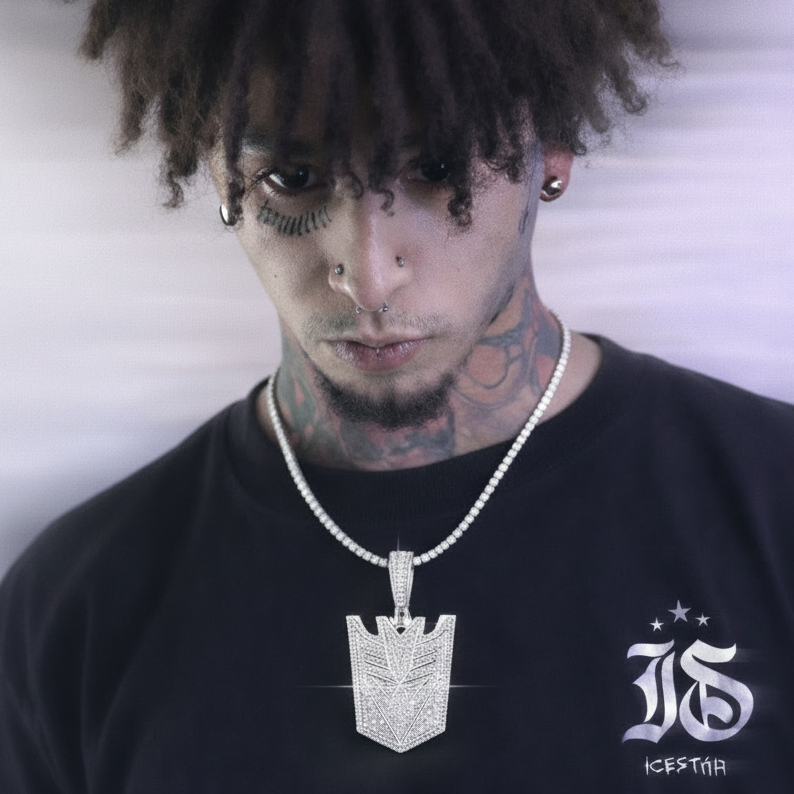 Colgante Megatron Oro Blanco