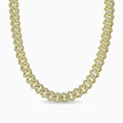 Cadena Cubana Prong 15 Mm Oro 18K