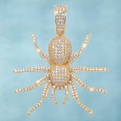 18K Gold Spider Pendant
