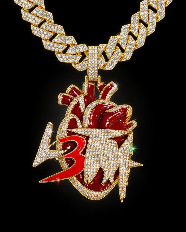 Colgante L3tra Pequeño Oro 18K, hecho por Ice Baby