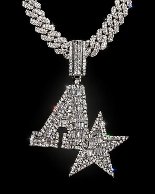Colgante Personalizado A con Estrella, hecho por Ice Baby