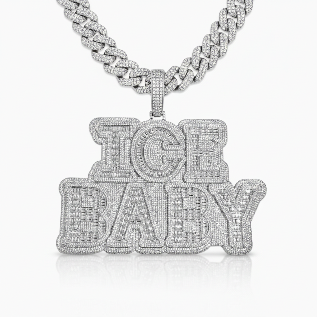 Colgante Personalizado XL Baguettes Oro