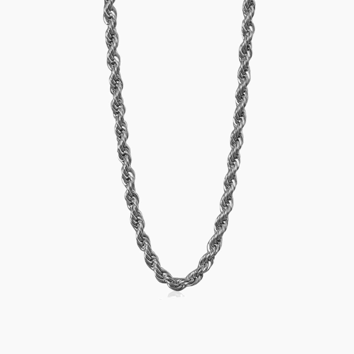 Cadena Rope De 8 Mm Oro Blanco