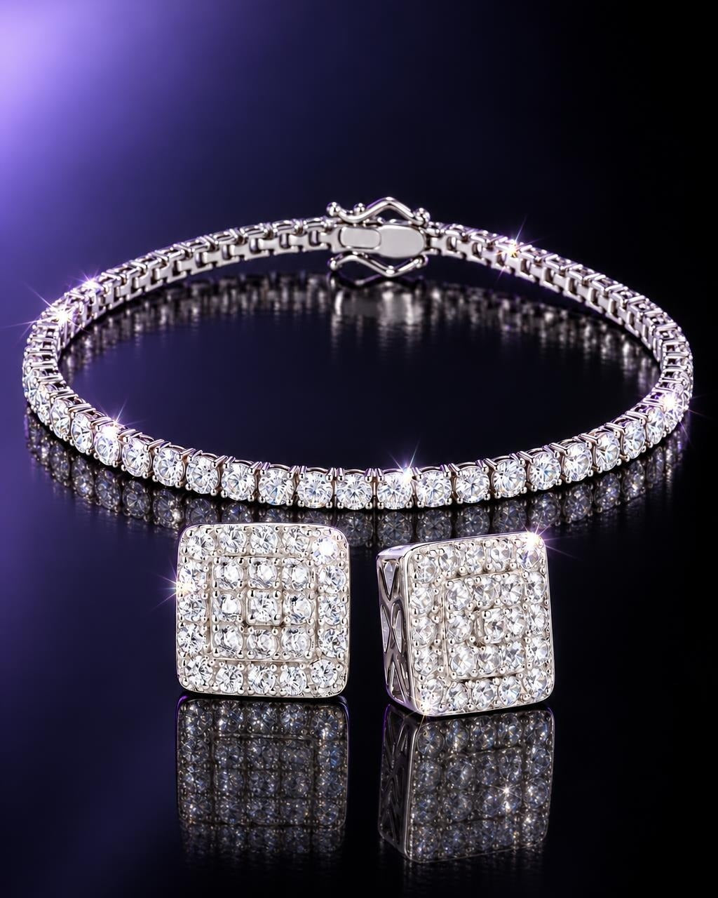 Plata + VVS Moissanite