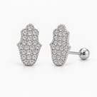 Pendientes Ice Fátima VVS Moissanite + Plata 925