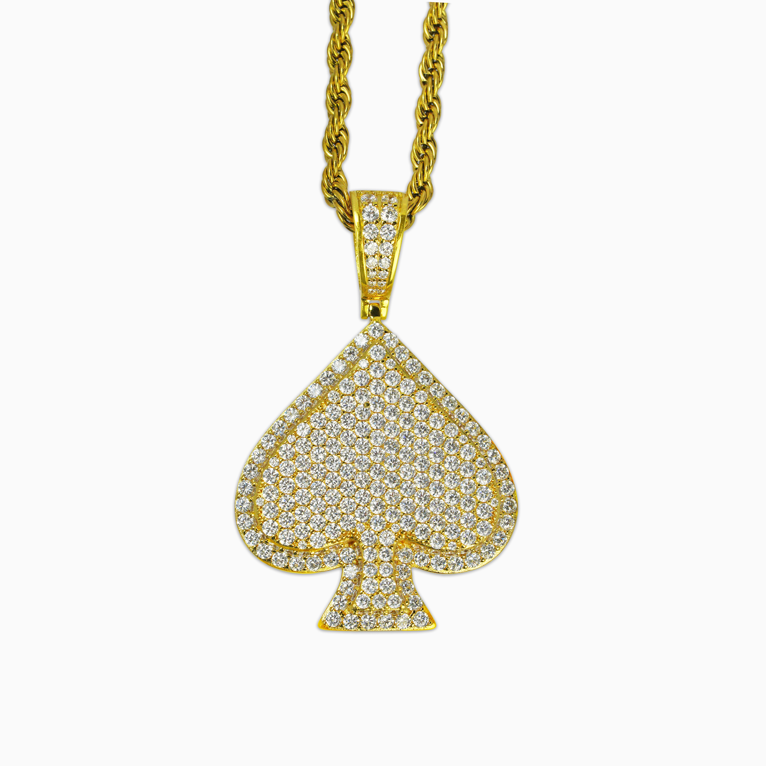 18K Gold Poker Pendant