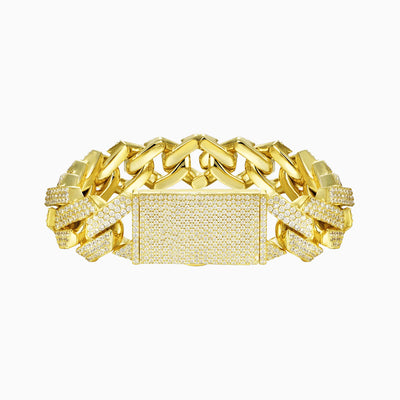 Premium Cuban Link Bracelet 20 mm – 18K Gold