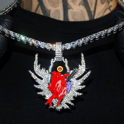 Colgante Rompecorazones Pequeño Oro Blanco