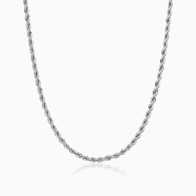 Rope Chain 4 mm – White Gold