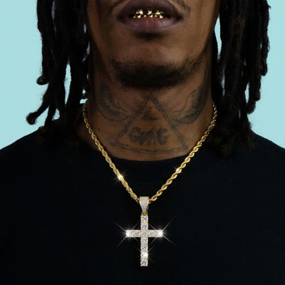 18K Gold Cross Pendant