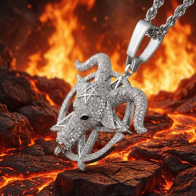 White Gold Goat Pendant