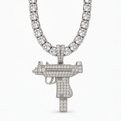 Colgante Uzi Oro Blanco